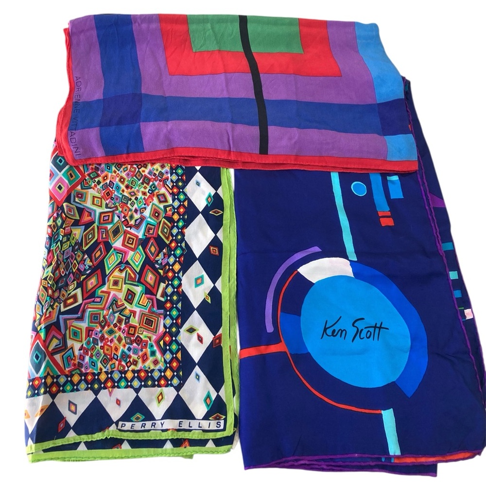 Colorful Ken Scott, Adrienne Vittadini and Perry Ellis Scarves